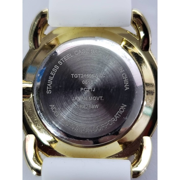 Women\'s watch TGT21506WAC 0616. White watch with gold accents on face main image 5